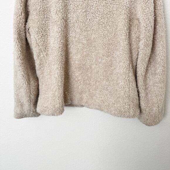 [Pendleton] Cream Full Zip Flannel Flap Pocket Fleece Sherpa Jacket Size Small S - Picture 6 of 12